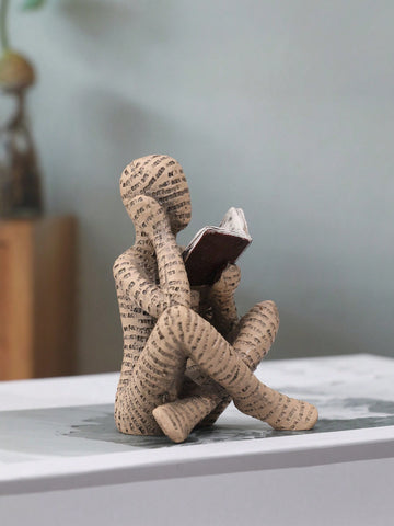 Unique Resin Sitting Person Reading Book Home Decoration Ornament