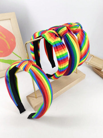 Show off your pride every day with our Rainbow Pride Moon Knot Headband. Made with high-quality materials, this stylish accessory is perfect for daily wear. Its unique moon knot design adds a touch of sophistication while making a bold statement. Buy now and add a pop of color to any outfit.
