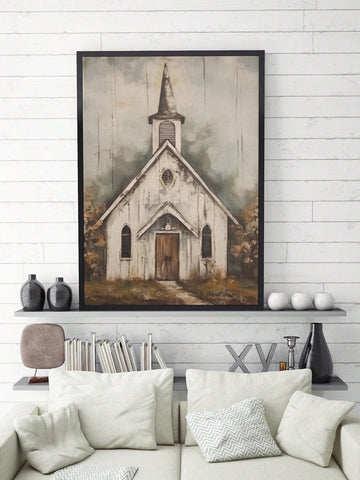 Elevate your home decor with our Charming Farmhouse Canvas Wall Art. Featuring a picturesque country church, this print adds a touch of elegance to any room. Made with high-quality canvas, this piece is perfect for farmhouse or traditional styles. Bring the charm of the countryside into your home today.