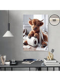 Add a charming touch to your bathroom with our Highland Cow wall art. Featuring a rustic and playful design, this wall art will add a fun and unique element to your space. Made with high-quality materials, it's the perfect addition to your bathroom decor. Transform your space today!