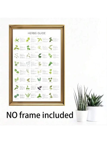 This educational herbs guide canvas poster is the perfect addition to any kitchen or garden decor. Featuring a comprehensive guide to various herbs, this poster is not only aesthetically pleasing but also informative. Hang it to learn about the health benefits and uses of different herbs.