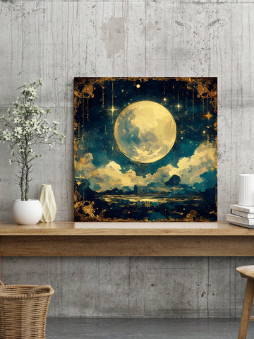 Transform your living space into a dreamy oasis with our Elegant Moonlight Mystical Canvas Wall Art. This stunning night sky decor features intricate details and high-quality printing on a durable canvas, making it the perfect addition to any modern home. No frame necessary, making it hassle-free to display in any room.