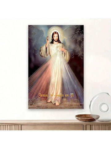 This Framed Divine Mercy Jesus Christ Gold Wall Art is the perfect addition to any home décor. With its laminated religious print, it adds a touch of spiritual elegance to any room. Made with a sturdy frame and high-quality materials, this wall art is also durable and long-lasting.