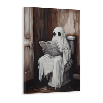 Add a touch of humor and character to any room with this Funny Ghost Reading Newspaper Canvas Wall Art. Perfect for living rooms, sofas, bedside areas, or any other room in need of some unique decoration. Made with high-quality materials, this print is sure to make you smile every time you see it.