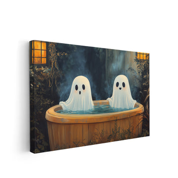 Add a touch of spooky fun to your home decor with our Halloween Ghost Hot Tub Canvas Wall Art. Perfect for the living room, sofa backdrop, or bedside decoration. Crafted with high-quality canvas, this wall art will elevate your Halloween decor and create a festive atmosphere.