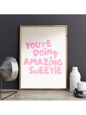 Enhance your living space with our Modern Inspirational Canvas Art. Featuring the motivational message 'You Are Amazing,' this wall décor is perfect for your living room, sofa backdrop, bedside, or any corner of your home. Its sleek design adds a touch of modernity without the need for a frame.