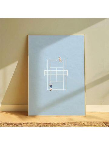 Elevate your space with this Modern Minimalist Bohemian Blue Tennis Poster, designed for both home and office environments. Its clean lines and soothing blue tones blend minimalist style with bohemian flair, creating a sophisticated yet relaxed atmosphere. Perfect for tennis enthusiasts and art lovers alike, this poster adds a contemporary artistic touch that complements any décor while inspiring a sporty and creative vibe.