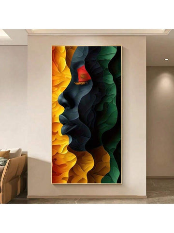 Celebrate cultural beauty with this vibrant frameless canvas art featuring abstract African women. Its bold colors and modern design bring a dynamic, sophisticated touch to any contemporary living space. Crafted to enhance your home decor, this piece offers a striking visual statement without the distraction of a frame, allowing the artwork’s vivid details to stand out. Ideal for those seeking to blend artistic expression with modern elegance.
