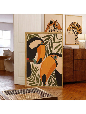 Bring an exotic touch to your living space with this Vibrant Tropical Toucan Wall Art. Featuring a stunning, colorful depiction of a toucan amidst lush jungle foliage, this canvas print adds a sophisticated yet lively atmosphere to any room. Ideal for both home and dorm decor, it enhances your environment with a bold statement of tropical beauty and style. Crafted to ensure vivid colors and lasting quality, this art piece transforms your space into a refreshing retreat.