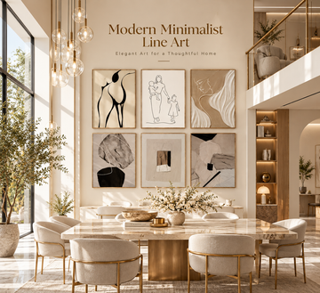 Modern Minimalist Line Art: Elegant Art for a Thoughtful Home