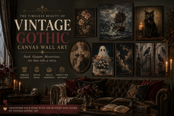 Vintage Gothic Canvas Wall Art: The Beauty of Mystery, History, and Timeless Elegance