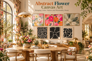 Abstract Flower Canvas Art: Bringing Color, Nature and Personality Home