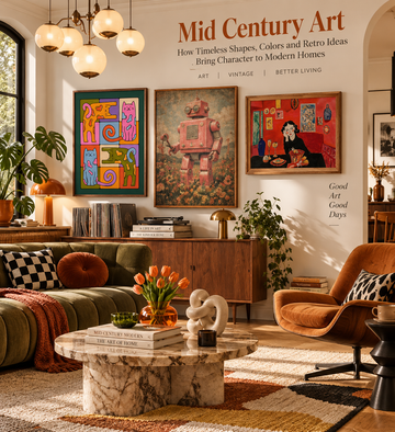 Mid Century Art: How Timeless Shapes, Colors and Retro Ideas Bring Character to Modern Homes