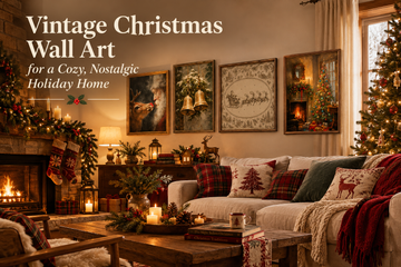 Vintage Christmas Wall Art for a Cozy, Nostalgic Holiday Home