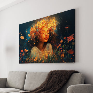 Discover the Power of Self-Love: With Canvars,Poster Every Girl Needs a Flower Print in Their Room