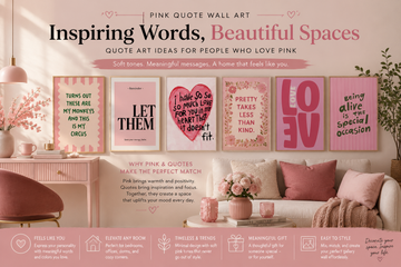 Pink Quote Wall Art Ideas for Feminine and Cozy Home Decor