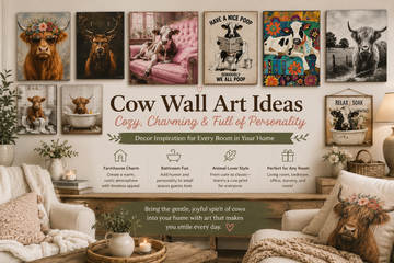Cow Canvas Wall Art Ideas: Decorating Your Home for People Who Simply Love Cows