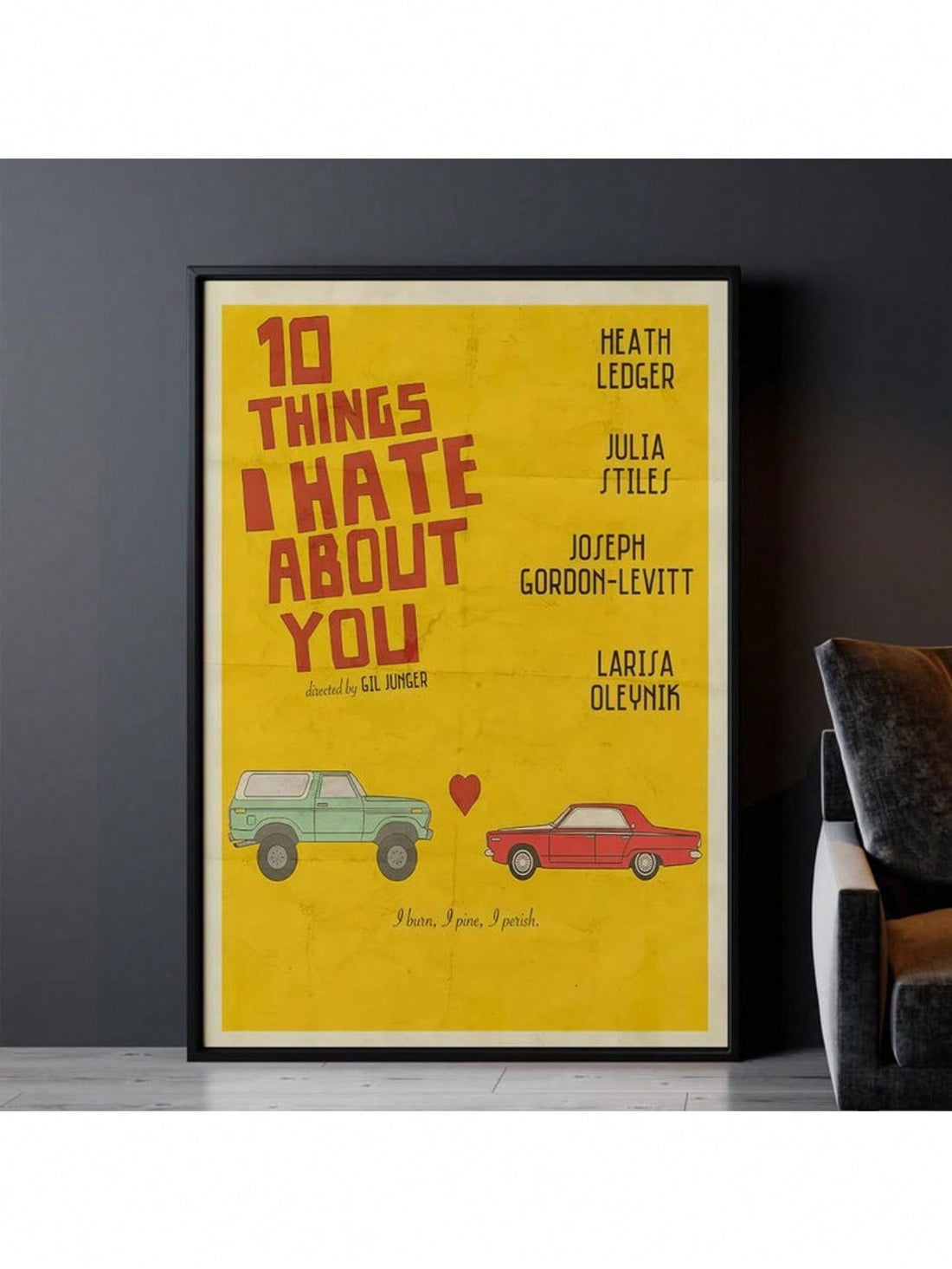 Celebrate a cult classic with the 10 Things I Hate About You Movie Poster, a stylish addition to any home or office wall. This high-quality poster captures the film’s iconic mood and imagery, making it an ideal gift for fans and a sophisticated piece for personal decor. Its clean design complements various interior styles, adding a touch of nostalgia and cinematic charm to your space. Perfect for collectors and movie enthusiasts seeking unique, expressive wall art.