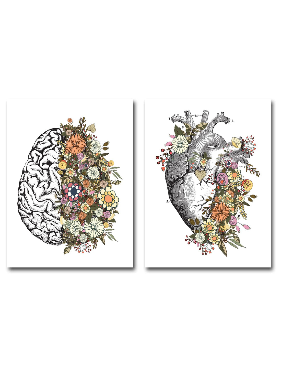 Dual Essence is the perfect addition to any home or office, featuring a set of unframed art pieces that highlight the brain and heart. With its scientific and objective design, this art set serves not only as a beautiful decor, but also as a visual reminder of the importance of balancing both intellect and emotions.