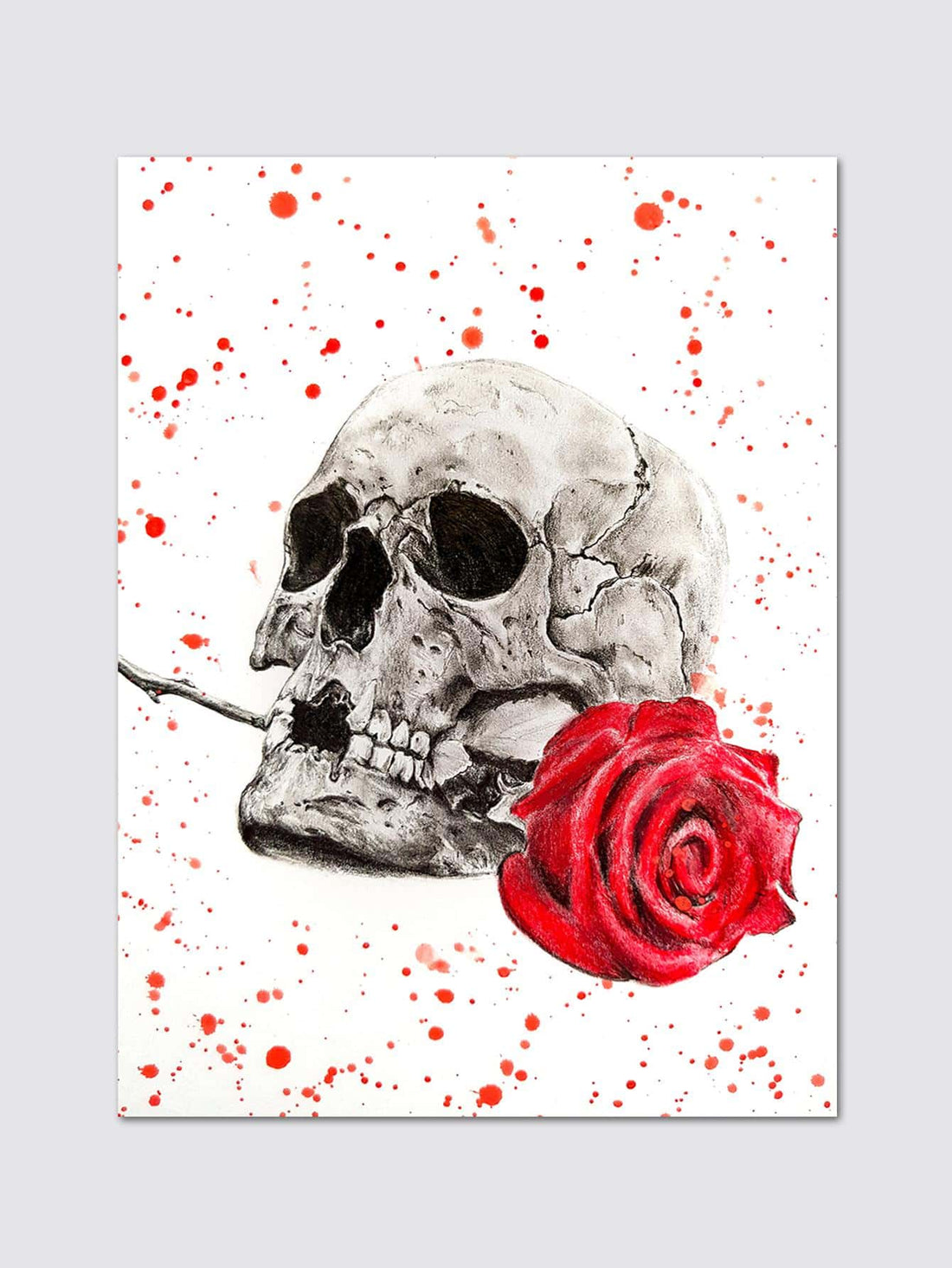 This Skull Rose Modern Wall Art is the perfect piece to add a modern and edgy touch to your home decor. With its unframed format, it allows for versatile placement and customization to fit your personal style. Made with high-quality materials, this painting is sure to make a bold statement in any room.