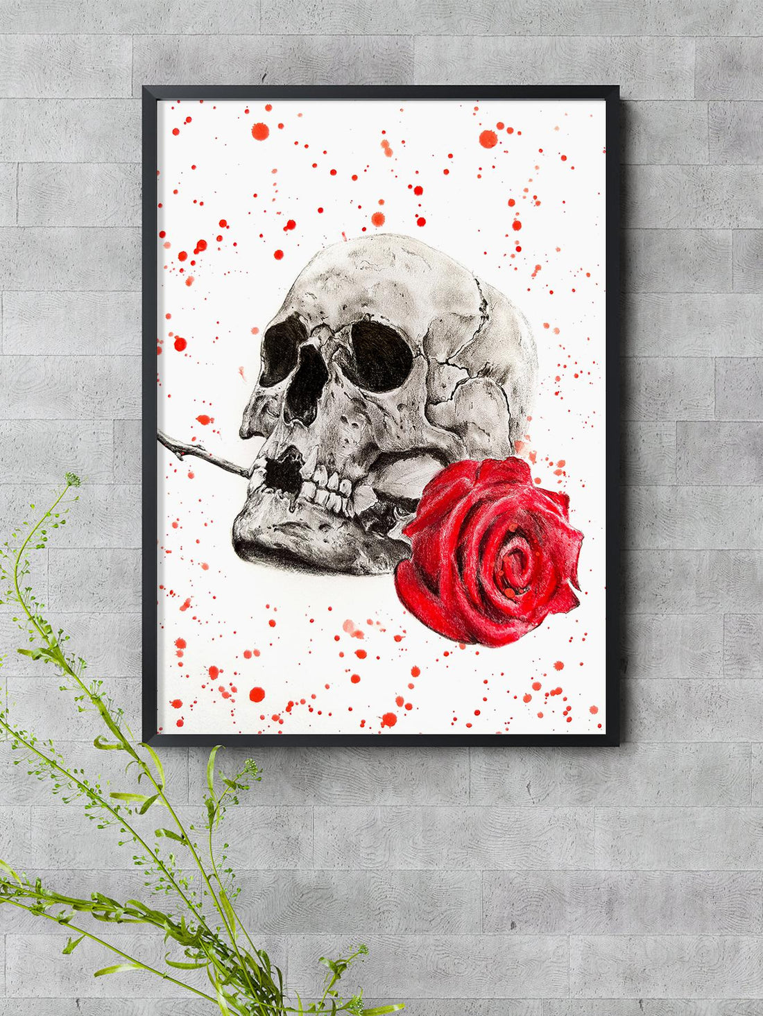 This Skull Rose Modern Wall Art is the perfect piece to add a modern and edgy touch to your home decor. With its unframed format, it allows for versatile placement and customization to fit your personal style. Made with high-quality materials, this painting is sure to make a bold statement in any room.