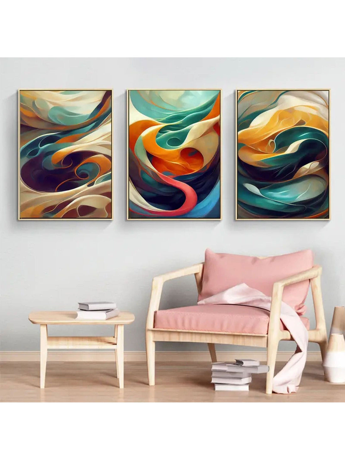 Enhance your home decor with our Nordic Abstract Canvas Painting Set. This set includes 3 unframed wall art pieces, each showcasing abstract designs that will add a touch of modern elegance to any room. Made with high quality canvas material, these paintings are durable and long-lasting. Perfect for adding a unique and sophisticated touch to your living space.