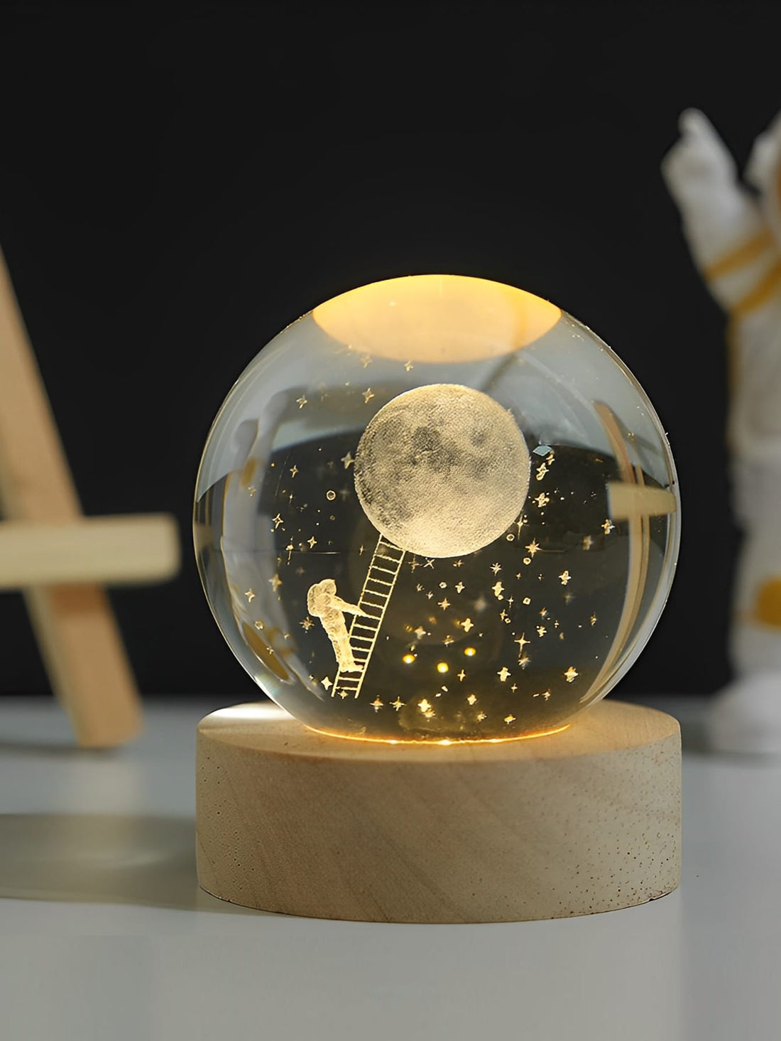 Enhance your space with the stunning Crystal Planet Night Light. Its unique design and soft illumination create a calming atmosphere. Perfect for any table or desk, this beautiful decoration is sure to add a touch of elegance to your living space.