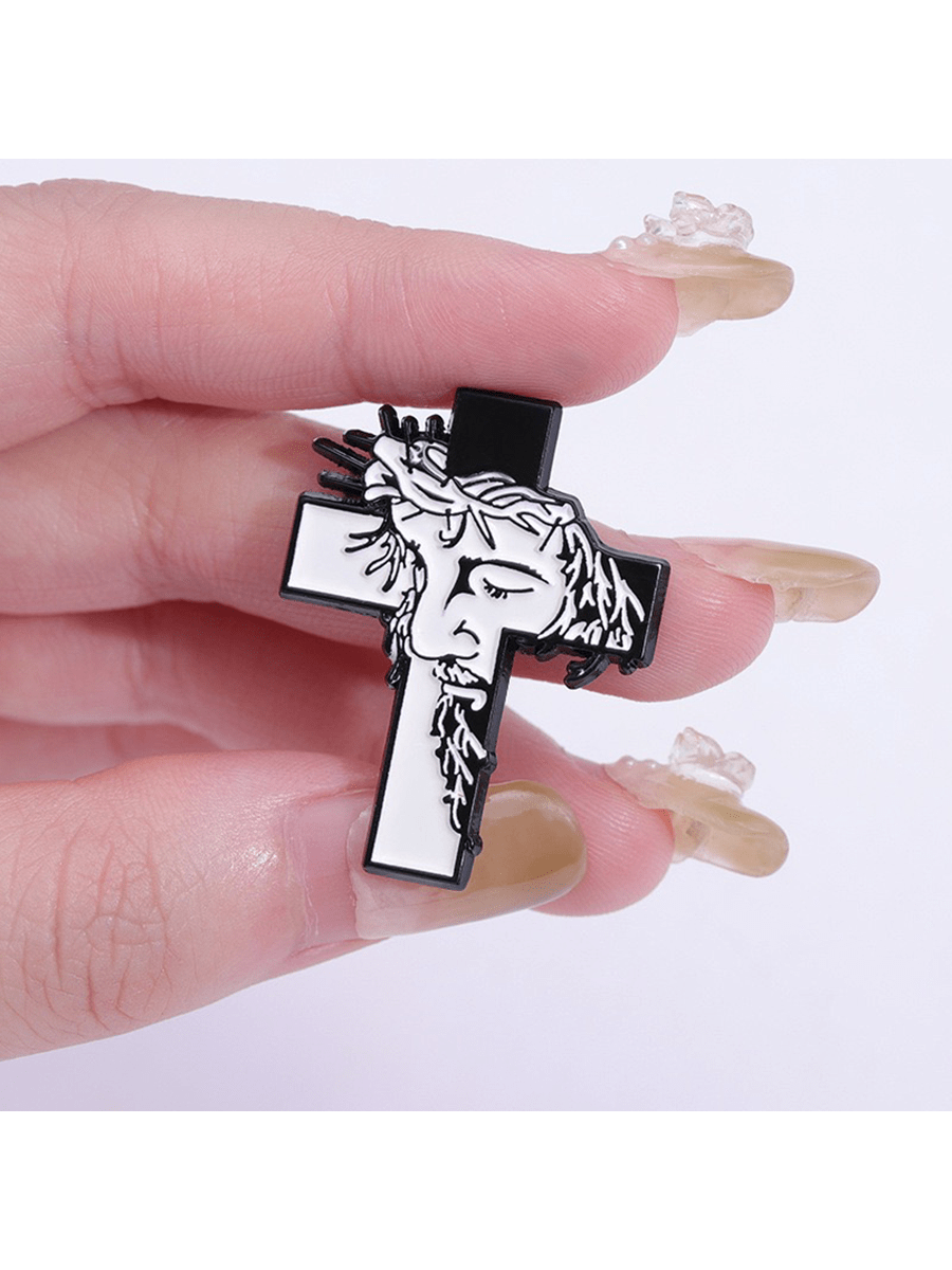 Enhance your faith with this high-quality custom enamel pin featuring a Jesus cross design. Show your friendship with the gift of belief to your closest companions. Durable and unique, this pin makes a thoughtful present.