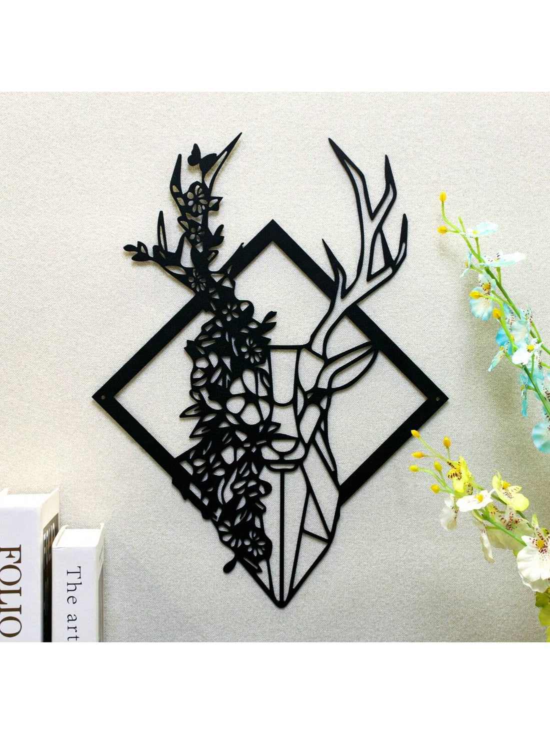 Discover the perfect addition to your cabin decor with this stunning Rustic Elegance Large Metal Deer Wall Art. Crafted with intricate details, this piece showcases a majestic deer in a rustic design. Made of high-quality metal, it is durable and enhances the overall aesthetic of your space.