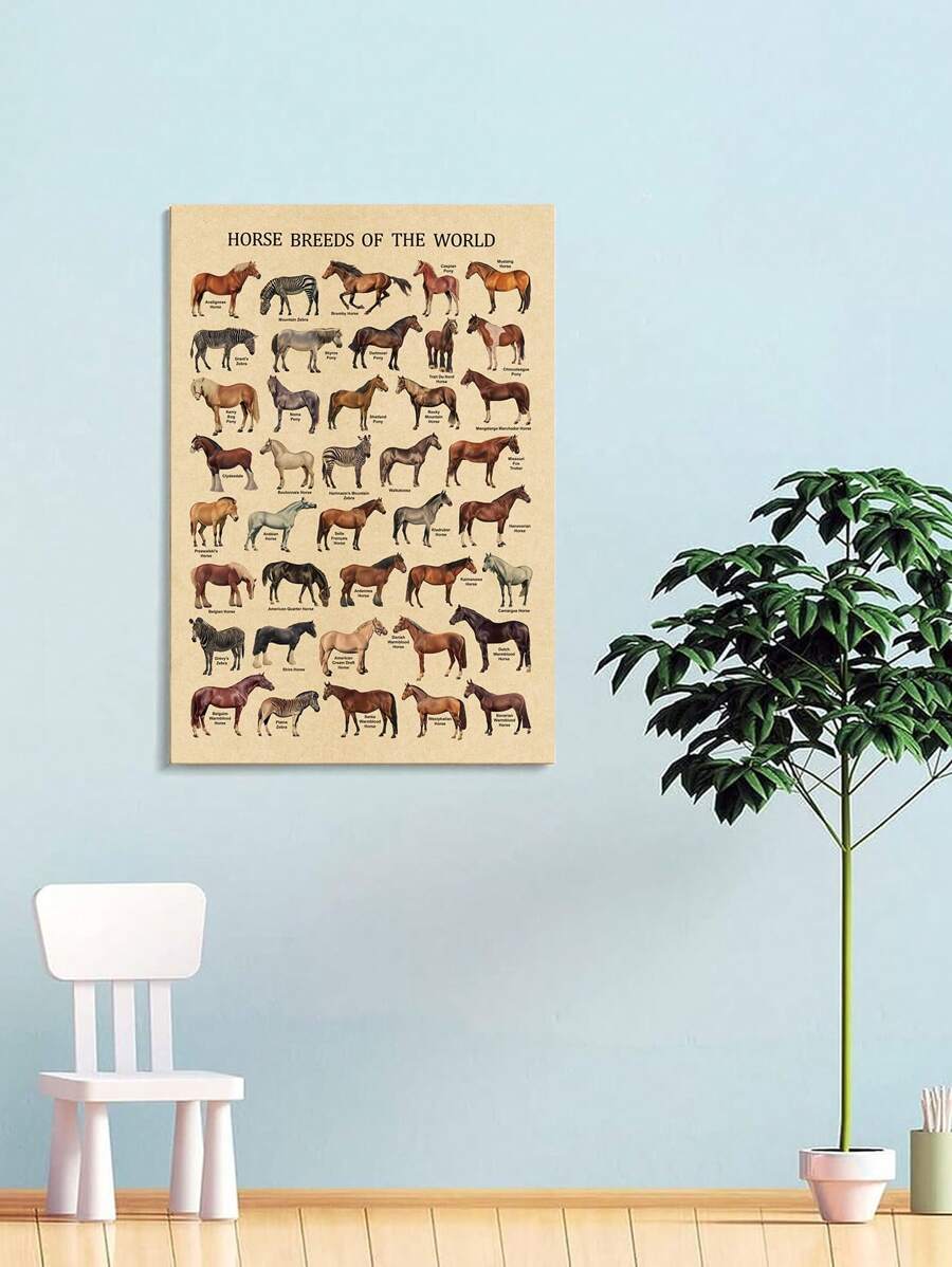 Bring timeless elegance to your space with this stunning Vintage Horse Canvas Art. Crafted from durable synthetic fiber, this unframed painting features rich multicolor tones that complement any décor style.