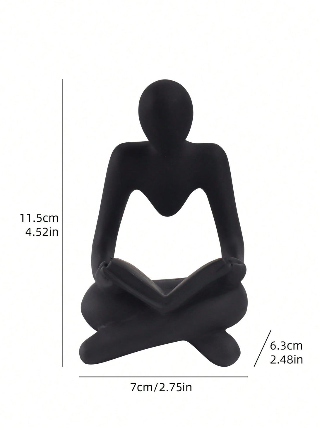 Enhance your home decor with our Black Resin Reading Figurine - a stylish and sophisticated addition to any table or shelf. This intricately designed piece adds a touch of elegance to any room and serves as a reminder to take time for yourself and curl up with a good book.