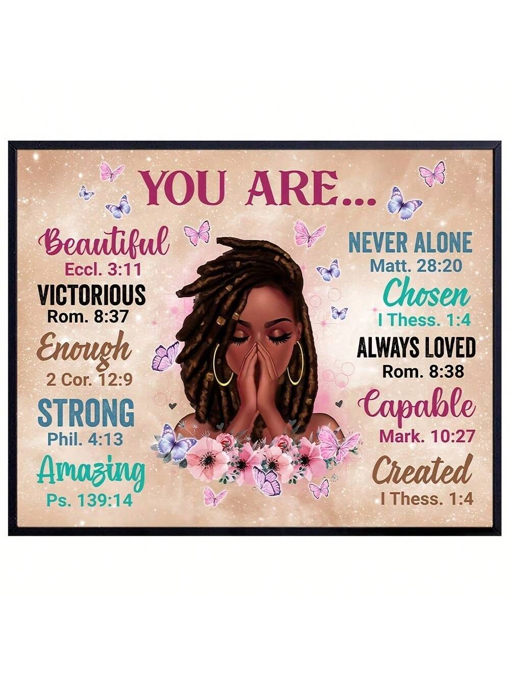 Discover the beauty and power of Divine Inspirations with our African American Christian wall art gifts for women. Handpicked and designed with care, our pieces feature stunning artwork that celebrates faith and culture. Elevate your home decor and inspire your soul with these meaningful and unique gifts.