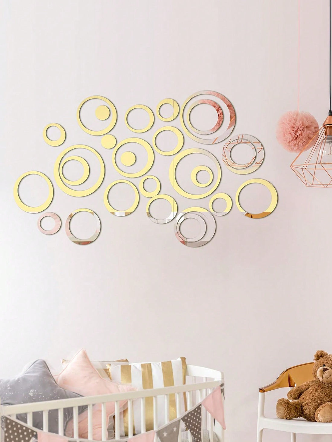 Transform your living spaces and kids' rooms with the Creative Circle Mirror Wall Sticker. Made of high-quality acrylic, this DIY geometric decor adds a touch of creativity to any room. Easy to install, this mirror sticker enhances the visual appeal of your space while reflecting light to create a brighter and more spacious atmosphere.