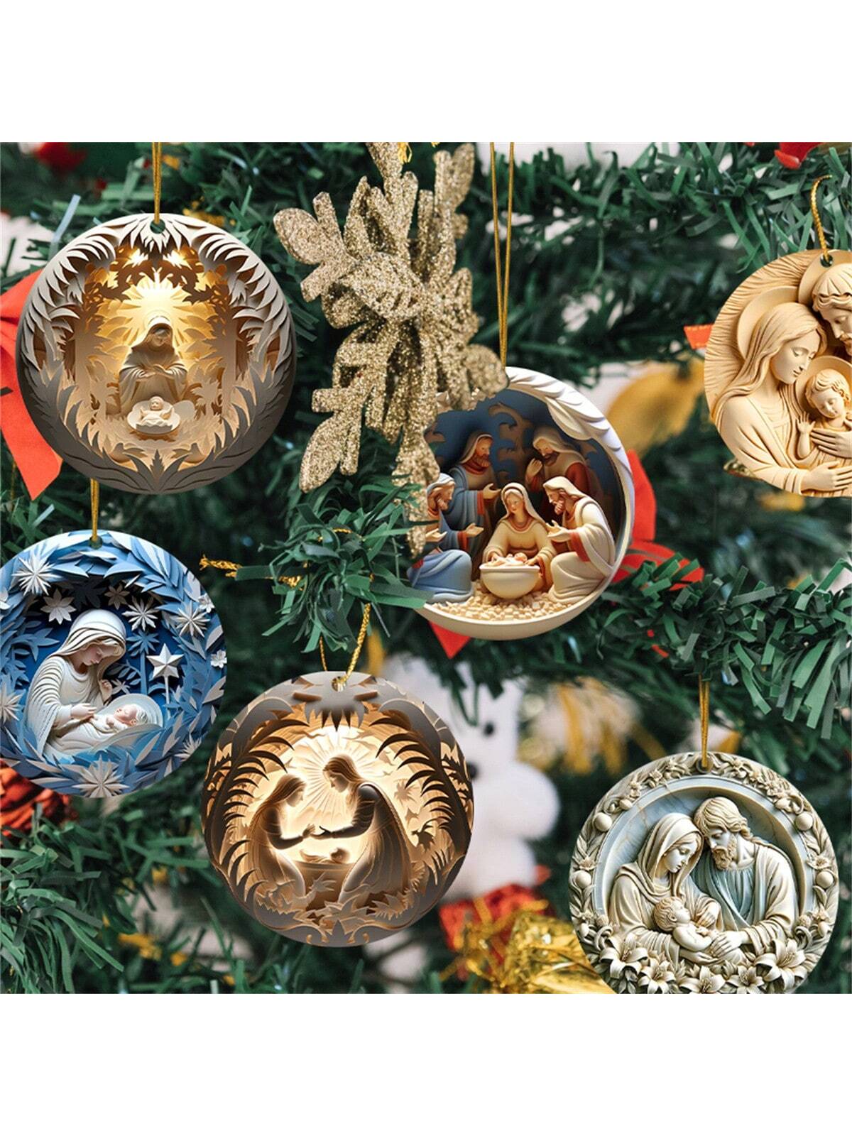 This 16-piece Nativity Virgin Mary Wooden Set is perfect for adding Christmas spirit to your tree. Made of high-quality wood, this set is durable and eye-catching. Celebrate the holiday with this stunning decoration that will bring joy to your household.