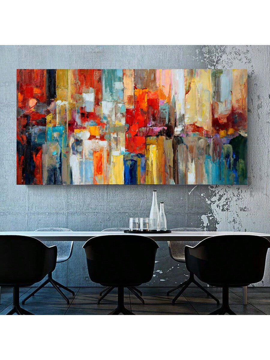Elevate your living space with this stunning abstract oil painting on canvas, expertly crafted in a Nordic style. Its minimalist design and subtle color palette bring a sophisticated, calming atmosphere to any room. Perfect for modern home decoration, this artwork combines artistic expression with timeless elegance, making it a refined centerpiece that enhances your interior aesthetic.