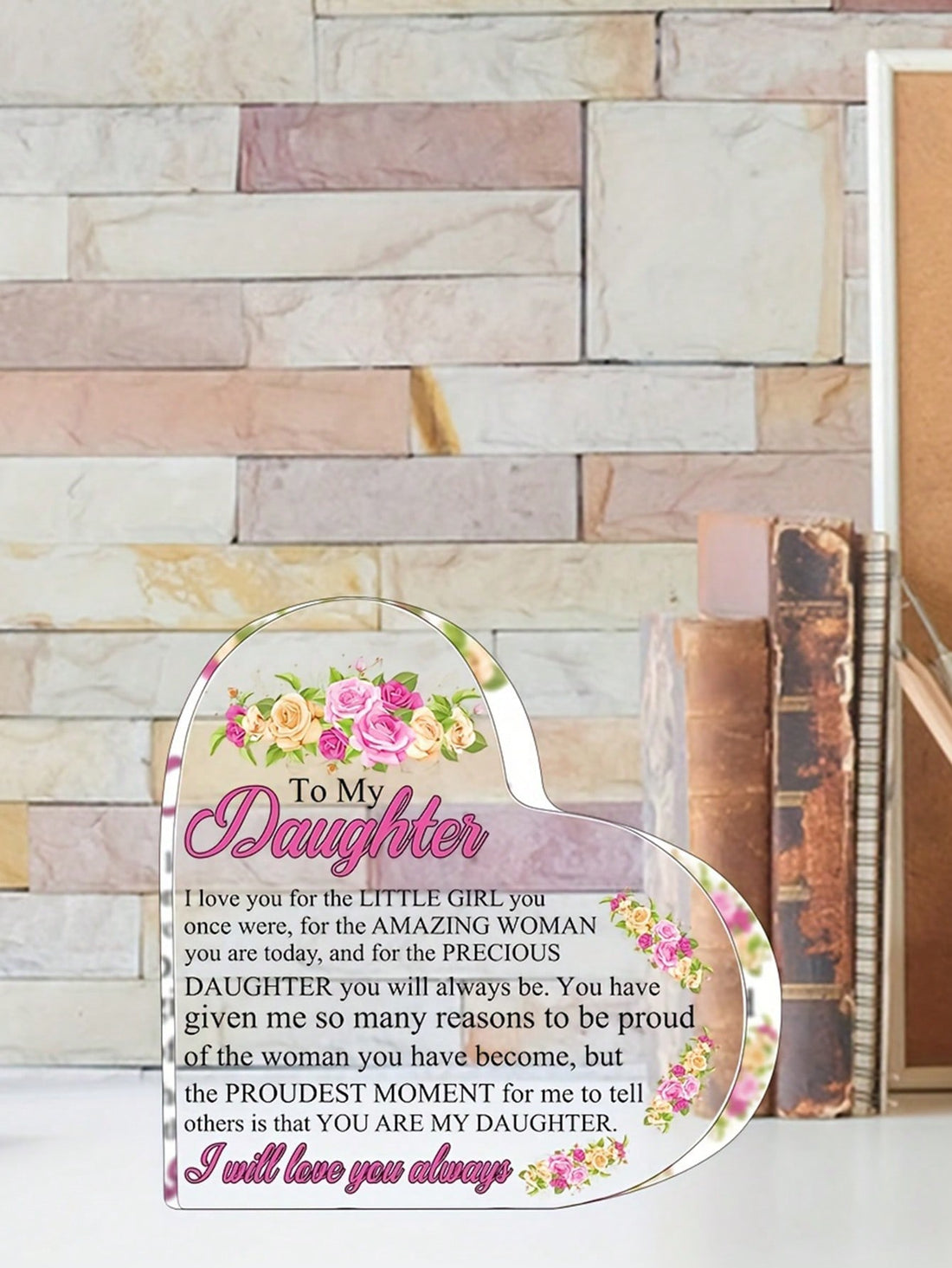 Forever My Baby Girl: Heartwarming Acrylic Desk Plaque for Daughters