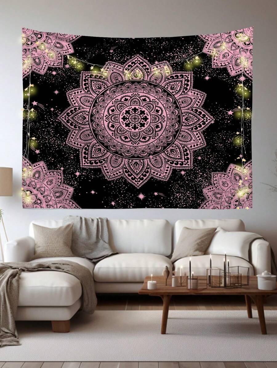 Bohemian bedroom decor tapestry shown in room setting