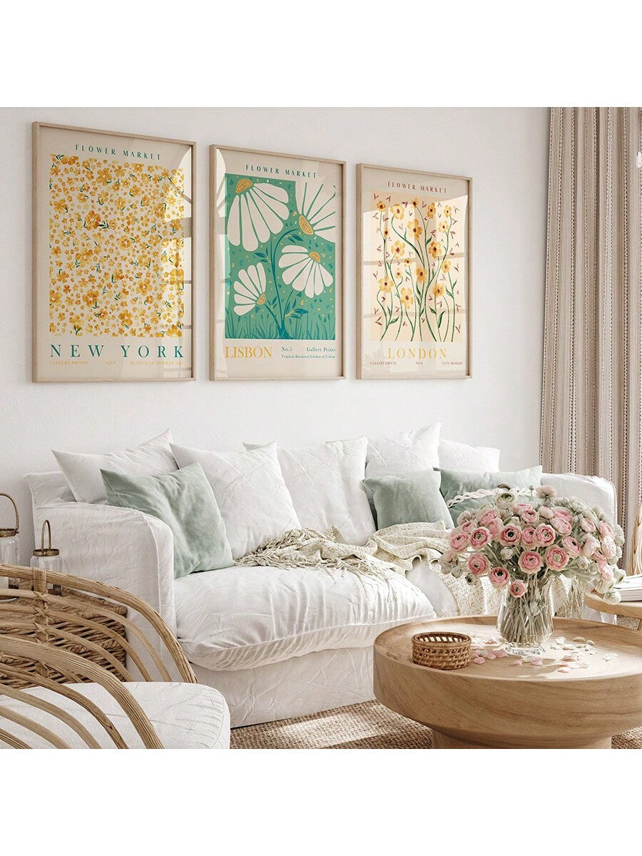 Elevate your living space with this Chic 3-Piece Floral Wall Art Set featuring distinctive prints inspired by Lisbon, New York, and London. Each piece combines elegant floral motifs with iconic city elements, adding a sophisticated and cohesive aesthetic to any room. Crafted for art enthusiasts seeking refined decor, this set effortlessly enhances ambiance while showcasing a blend of urban charm and natural beauty. Ideal for creating a polished, curated look in your home or office.