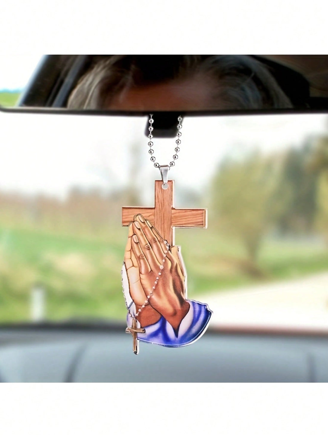 Experience divine protection with our Jesus Cross Prayer Hand Pendant. Perfect for car and home decor, this hanging ornament serves as a beautiful reminder of faith. Made with high-quality materials, it offers a sense of spiritual comfort and peace.