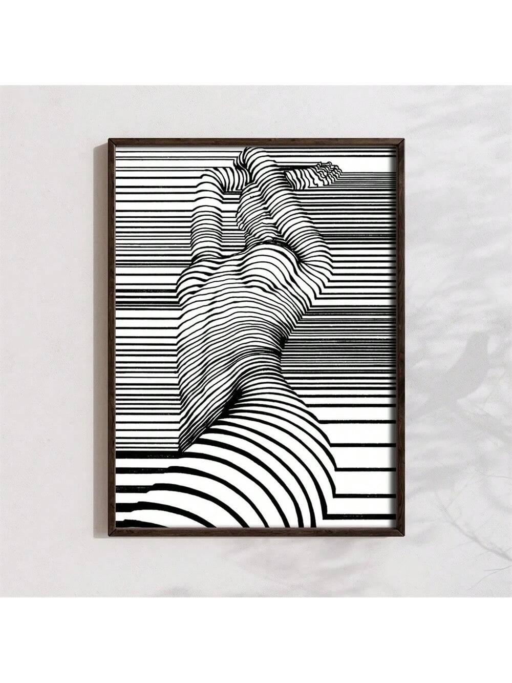 Add a sophisticated touch to your living room or home decor with our Abstract Black and White Striped Canvas Poster. The perfect gift for any art lover, this unique piece adds a stylish and modern touch to any room. With no frame necessary, it's easy to hang and instantly elevate your interior design.