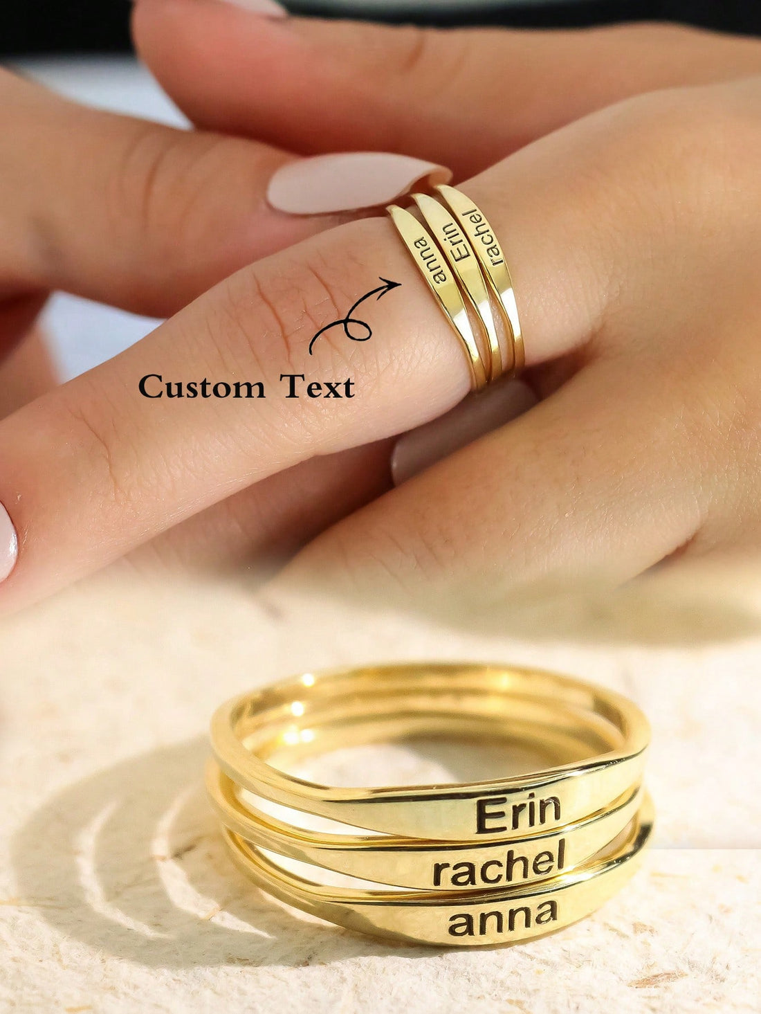 This personalized ring gift for women is the perfect way to show someone special how much you care. Crafted from fine sterling silver, the custom design allows for a unique and creative piece of jewelry. Give the gift of elegance and sentiment with this ladies jewelry gift, ideal for anniversaries and special occasions.