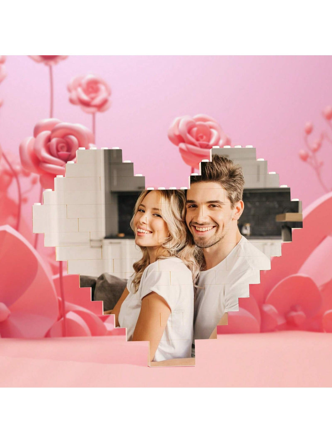 This Customized Building Brick Heart Puzzle is the ultimate personalized gift for him, her, or couples on Valentine's Day or Mother's Day. Made of high-quality materials, it provides hours of fun while also promoting spatial thinking and problem-solving skills.&nbsp;