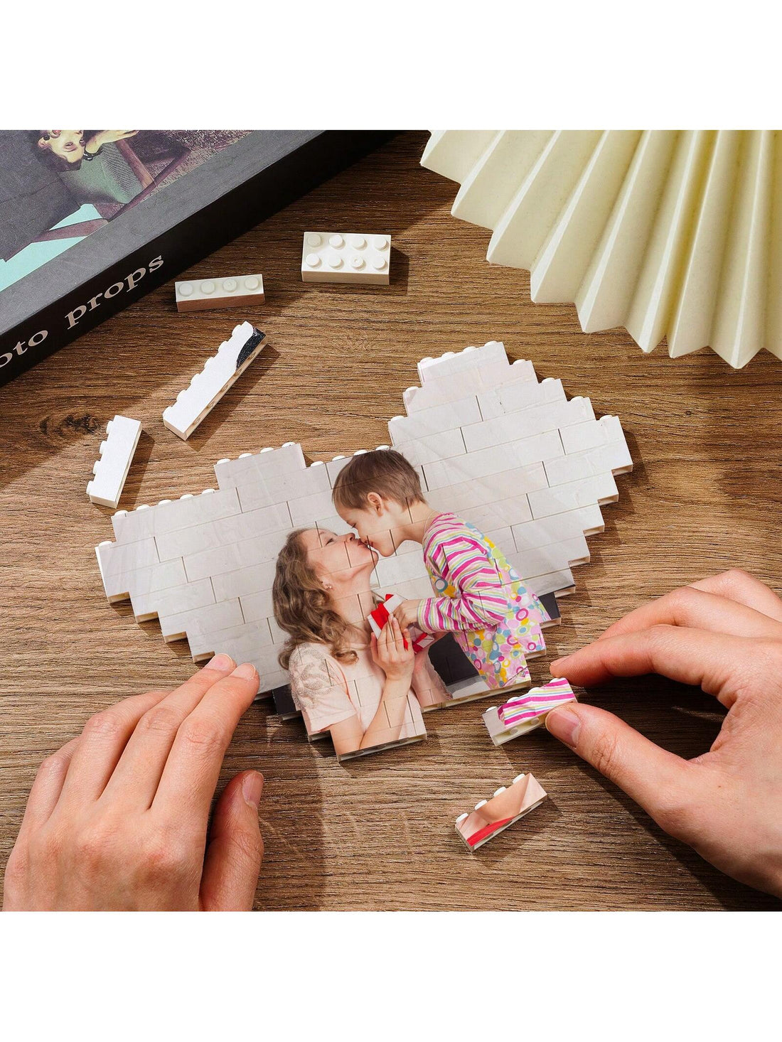 This Customized Building Brick Heart Puzzle is the ultimate personalized gift for him, her, or couples on Valentine's Day or Mother's Day. Made of high-quality materials, it provides hours of fun while also promoting spatial thinking and problem-solving skills.&nbsp;