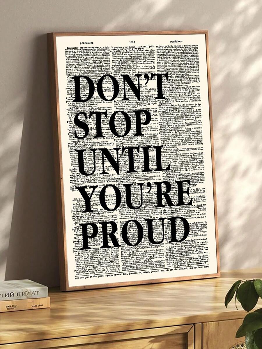 Transform your space with this vintage-inspired canvas poster, featuring timeless quotes that resonate with sophistication and style. 