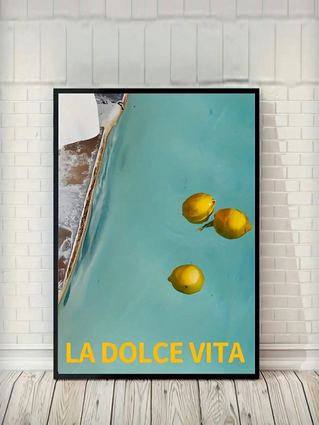 Transform your space with our La Dolce Vita Lemon Pool Canvas Art. The vibrant colors and refreshing image of sun-drenched lemons will bring a touch of positivity and energy to any room. With no frame, this canvas art is versatile and easy to hang, perfect for brightening up your space.