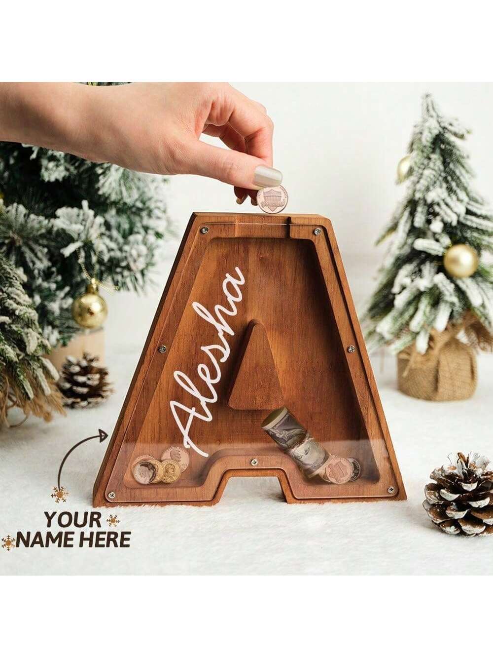 This Personalized Engraved Letter Money Bank is perfect for adding a touch of uniqueness to your home decor. Its customizable feature allows you to add a personal touch and make it a thoughtful gift for friends and family. Use it as a DIY project to showcase your creativity or simply as a unique way to store money.