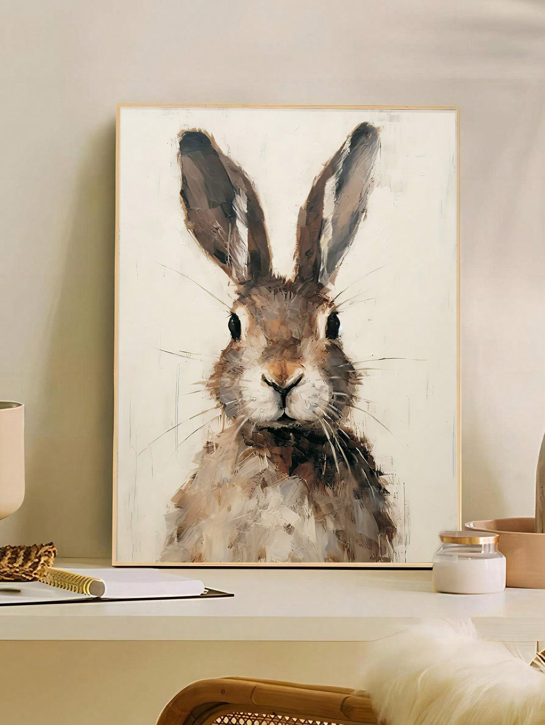Transform your space with this Charming Rabbit Canvas Wall Art Poster, expertly designed for Easter celebrations and year-round display. The high-quality canvas construction ensures durability while the detailed rabbit artwork adds a sophisticated yet whimsical touch to bedrooms, offices, and living rooms. This versatile piece seamlessly integrates into various interior design styles, creating an instant focal point with its professional craftsmanship.