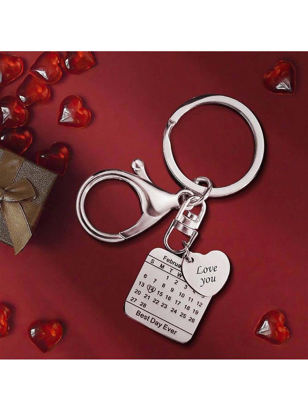 This personalized engraved calendar keychain is perfect for any occasion. With a unique design featuring a personalized calendar date, this keychain is a thoughtful and sentimental gift for anyone in your life. Show your loved ones you care with this perfect present.