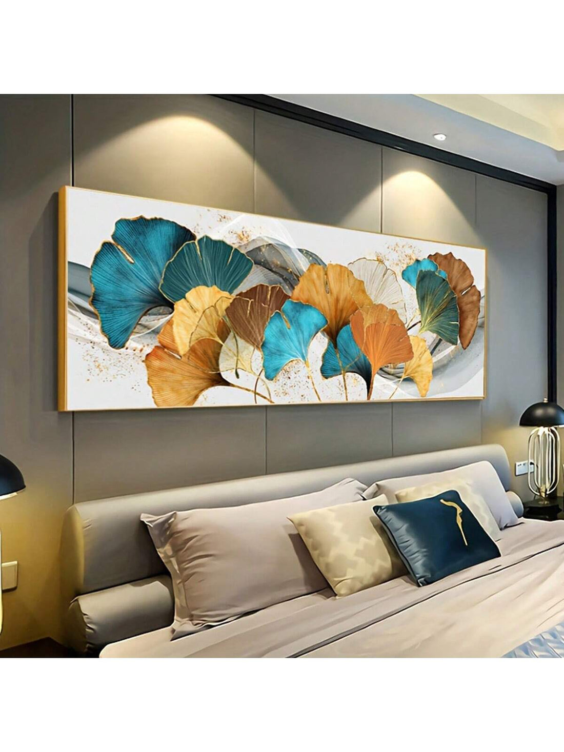 Enhance your home decor with our stunning Golden Ginkgo Biloba Landscape Canvas Painting. This beautiful piece of art adds a touch of sophistication to any room while promoting relaxation and harmony with its serene depiction of nature. Crafted with high-quality materials, it is a durable and timeless accent for your living space.