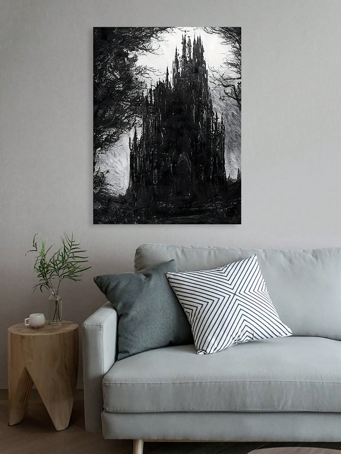 Make a statement with our Vintage Black Castle Pictures Canvas Poster Print! Enhance the atmosphere of your living room, bedroom, office, or bar with this timeless and elegant piece. This print comes in a sleek black frame, adding a touch of sophistication to any space.